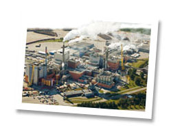Flygbild över Smurfit Kappa Kraftliner